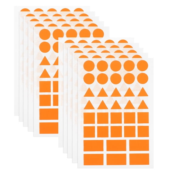 HEANUJJ Orange Round Sticker Labels Self Adhesive Colored Dots for Household and Craft Use