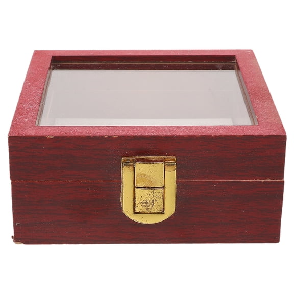 HEANUJJ Wooden Coffee Shadow Box Display Case with Clear Cover for Specimen Display