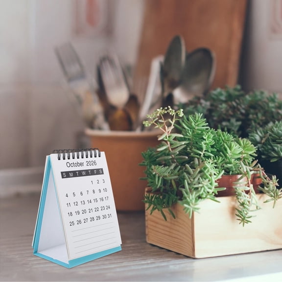 HEANUJJ Standing Calendar 2026: Green Monthly Memo Calendar for Office Usage 1 Set
