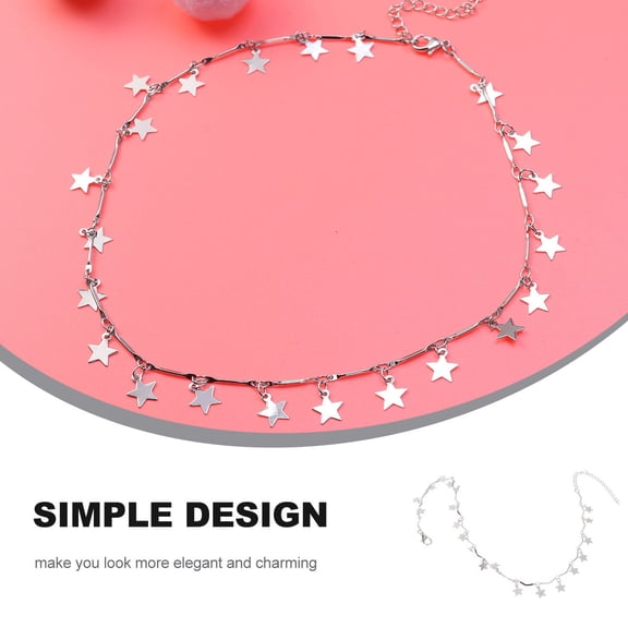 HEANUJJ Star Necklace For Women Simple Star Choker Necklace 1Pack