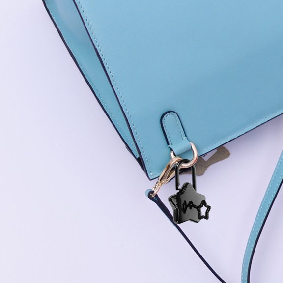 HEANUJJ Star Shaped Luggage Lock with Key Black Zinc Alloy for Notebook