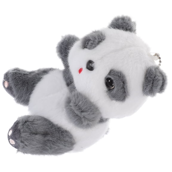 HEANUJJ Grey Plush Panda Keychain Soft Hanging Pendant for Bags and Backpacks