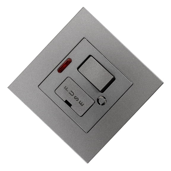 HEANUJJ Sturdy Fused Switch Wall Mounted Fuse Switch Grey PC For Circuit Protection Industrial Use 1Pack