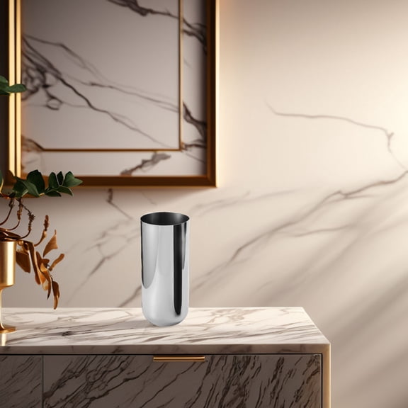 HEANUJJ Modern Stainless Steel Flower Vase Elegant Metal Planter for Home Decor Desktop and Floor Display