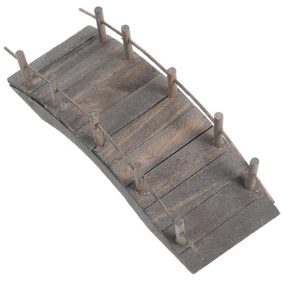 HEANUJJ Dollhouse Garden Accessories Miniature Wood Arch Bridge Model Garden Style 1Pack Indoor Decoration