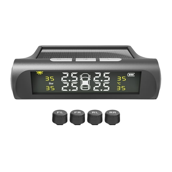 HEANUJJ Car Tire Pressure Monitor Tool with Digital Display and Low Pressure Alarm for Accurate Auto Monitoring