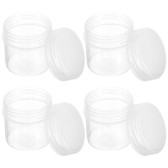HEANUJJ Transparent HDPE Plastic Bucket with Handle for Storage High Sealing Sturdy Portable 30ml 6pcs