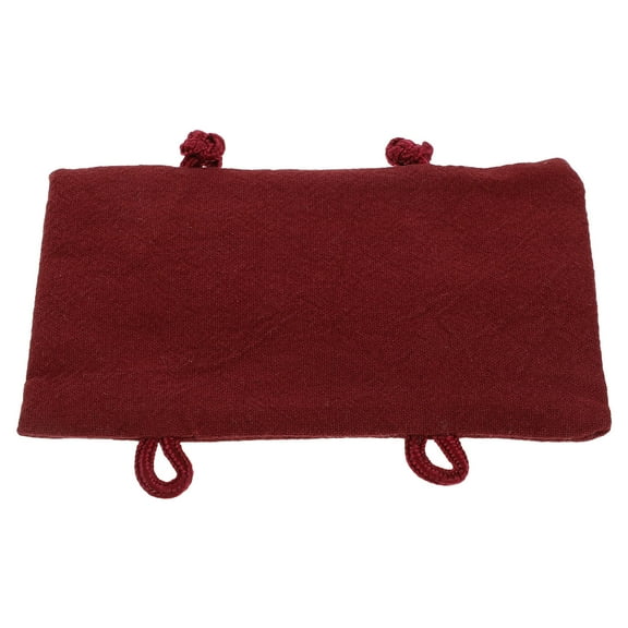 HEANUJJ Decorative Dark Red Cotton Linen Teapot Handle Cover Heat Protection Sleeve