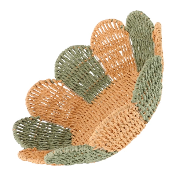 HEANUJJ Hand Woven Storage Basket Olive Rope Organizer for Snacks and Fruits