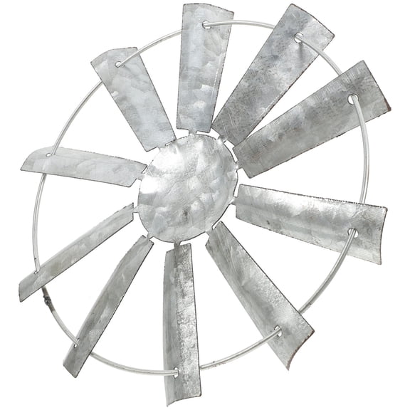 HEANUJJ Light Grey Metal Wall Art Windmill Rustic Farmhouse Decor Hanging Wall Pendant
