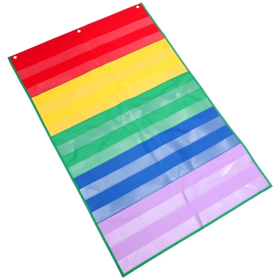 HEANUJJ Wall Hanging Clear Pocket Organizer with Multiple Compartments for Study and Office Supplies