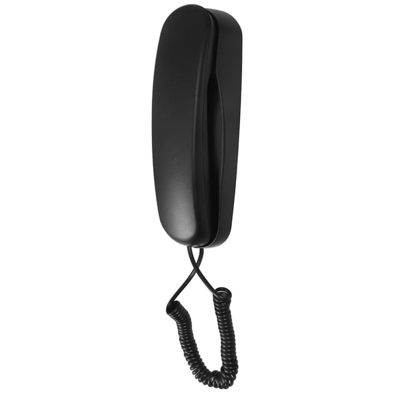 HEANUJJ Wall Hanging Telephone Wall Mountable Telephone Black PP 1Set
