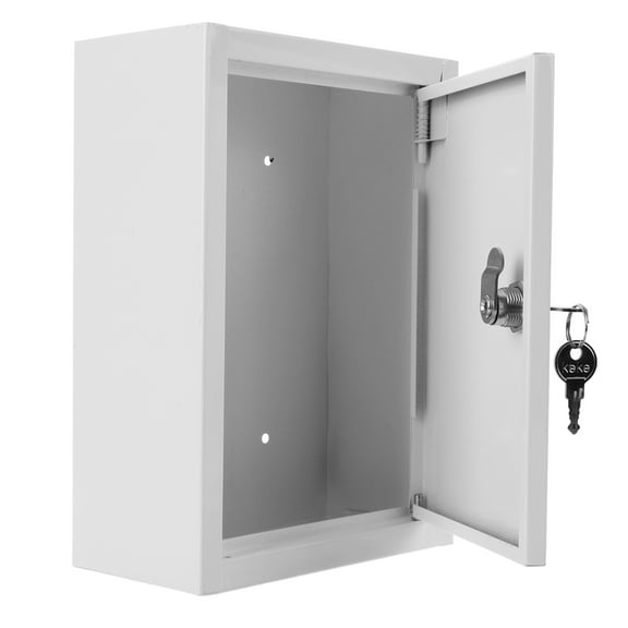 HEANUJJ Lockable Wall-Mounted Mailbox in White, Secure Outdoor Mail Organizer for Home, Office, and Apartment Use, 1 Set