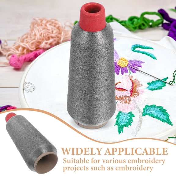 HEANUJJ Grey Embroidery Thread for Sewing, Wear-Resistant and Versatile Craft Supply