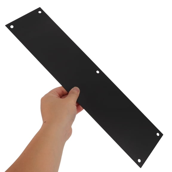 HEANUJJ Easy Install Black Stainless Steel Kick Plate for Interior and Exterior Doors