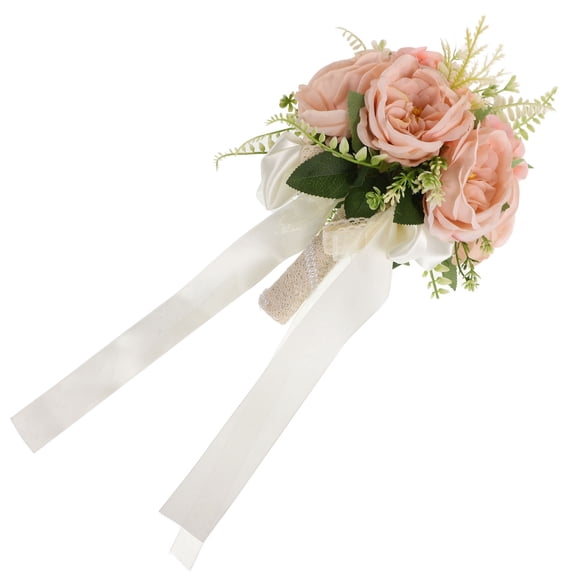 HEANUJJ Artificial Bridal Wedding Bouquet Silk Roses Floral Arrangement for Bride and Bridesmaid Wedding