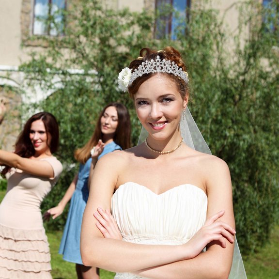 HEANUJJ Bridal Hair Accessories Crystal Crown Silver 1Pack Elegant Design For Weddings Formal Events Special Occasions