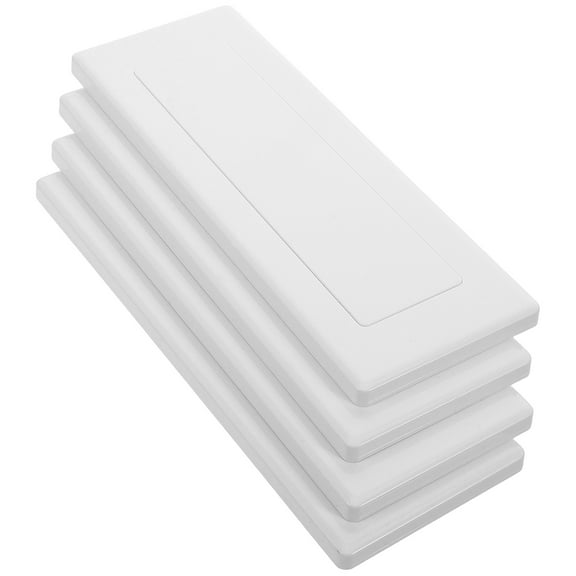 HEANUJJ 4Pcs White Plastic Electrical Panel Blank Covers Versatile Wall Cover Plates
