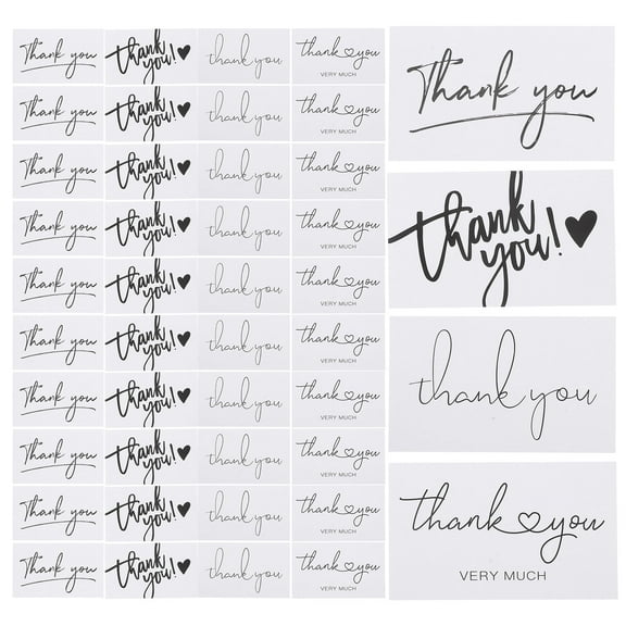 HEANUJJ White Thank You Cards for Small Businesses Featuring Chic Design Perfect for Customer Appreciation and Packaging Needs