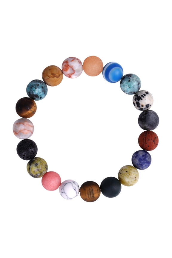 Women Bracelet Planet Shape Natural Stone Multi 1Set Hand Ornament