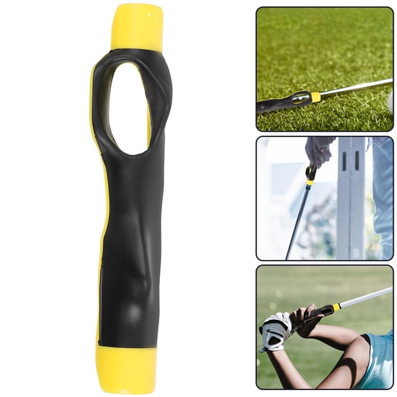 HEANUJJ Yellow Golf Alignment Trainer - Compact Putting Aid for Golfers to Improve Swing and Accuracy Practice