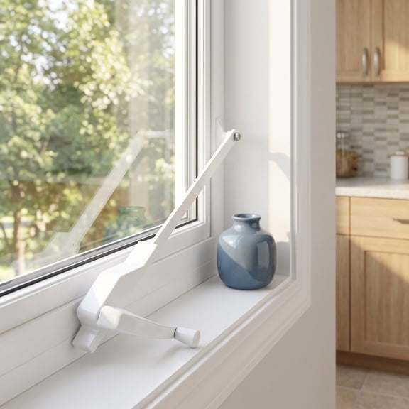 HEANUJJ Zinc Alloy Casement Window Crank, Effortless Operation, White for Home