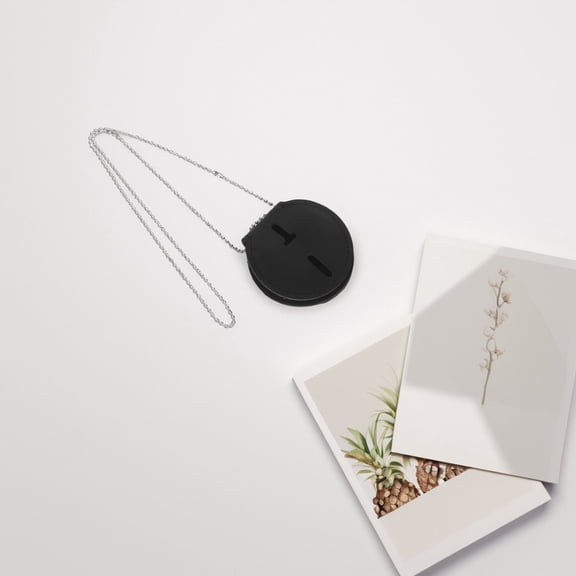 HEANUJJ Universal Black PU Badge Holder with Chain Clip Multifunctional Office Id Case