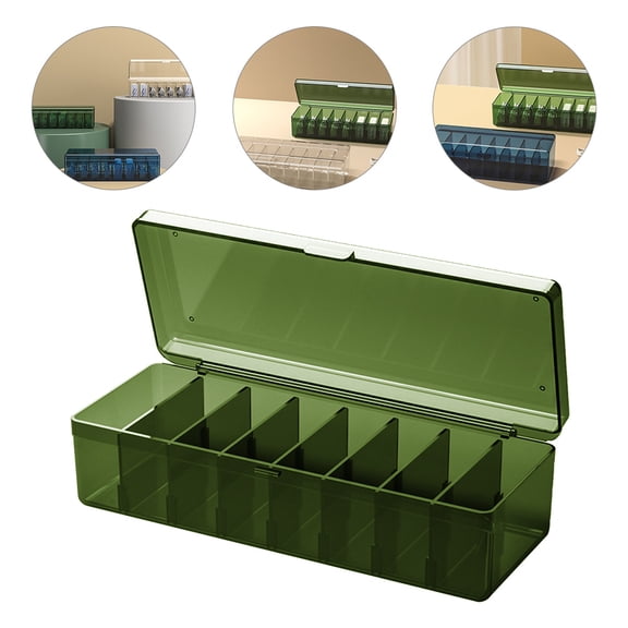 HEANUJJ cable organizer Data Cable Storage Box Green for Office Workers 2pcs