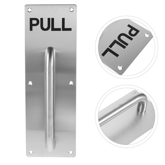 HEANUJJ door foot pull Door Pull Handle Stainless Steel Silver 1Set for Fire Exit Use