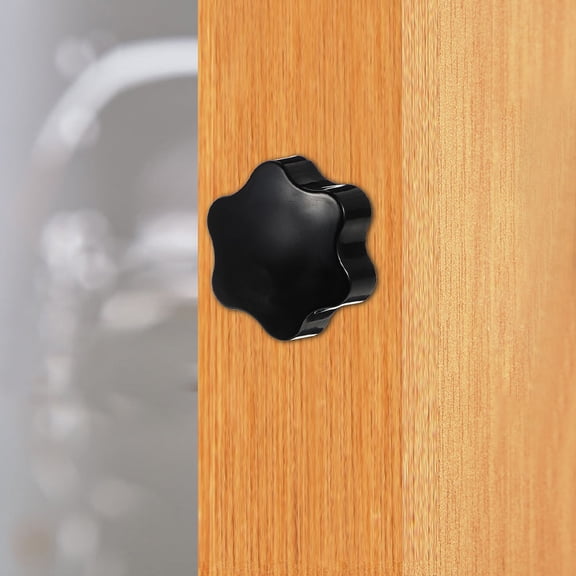 HEANUJJ Black Hex Handle Clamping Screw Knob Durable Carbon Steel ABS Material