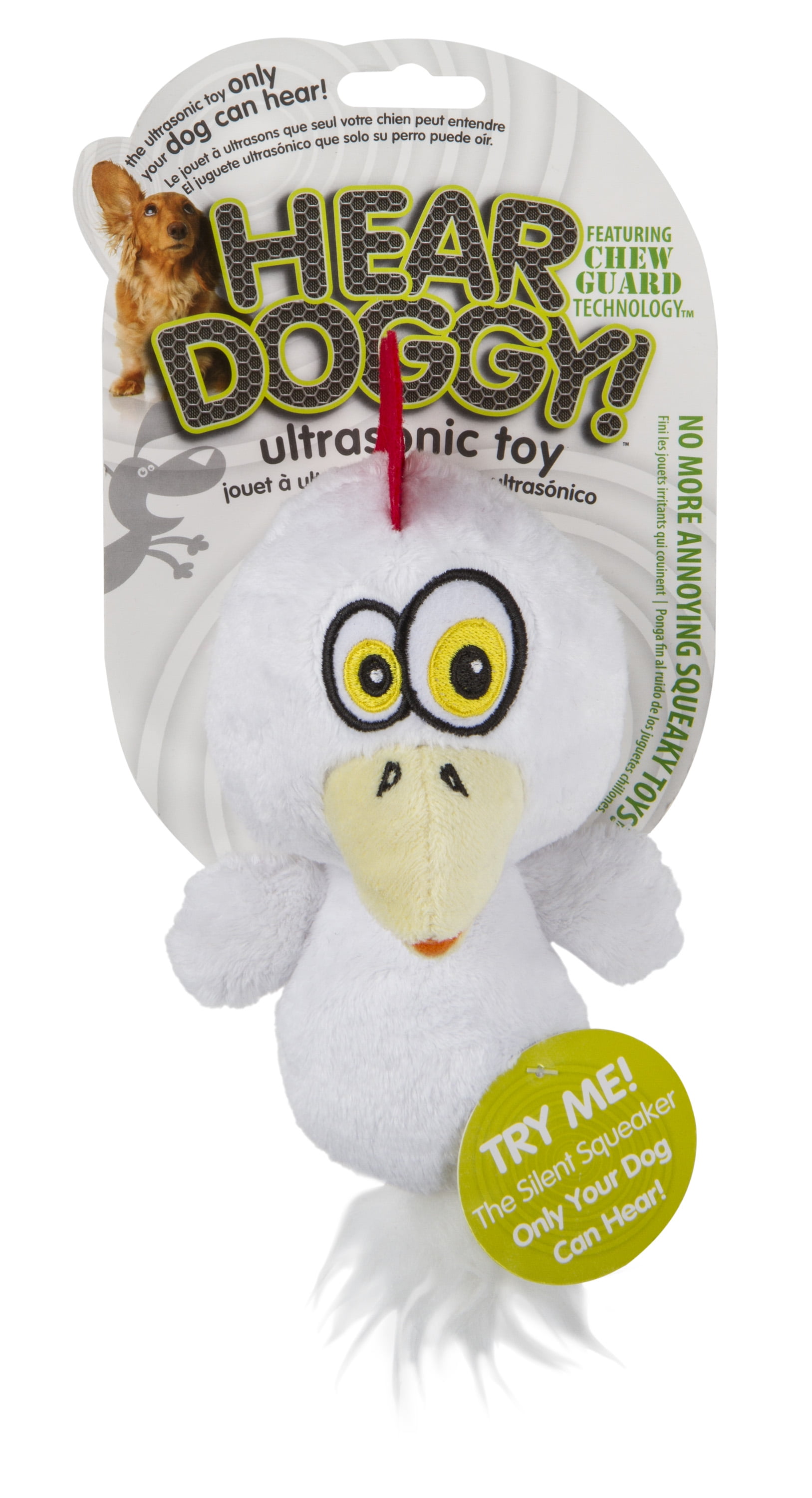 HEAR DOGGY Mini Flattie Chicken with Chew Guard Technology and