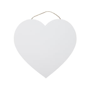Hello Hobby Heart Canvas Board for All Ages - White, Pre-Primed for Mixed Media