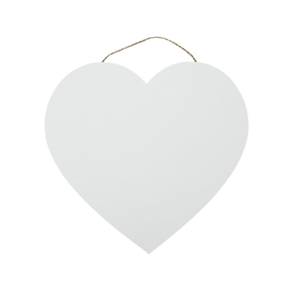 Hello Hobby Heart Canvas Board for All Ages - White, Pre-Primed for Mixed Media