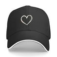 thumbnail image 1 of HEART Print Baseball Cap Adjustable Strap for Running Workouts and Outdoor Activities All Seasons,Made In USA,Adult One Size Fits All, 1 of 8