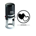 thumbnail image 1 of HEART SHAPE Round Self Inking Kids Teacher Stamp Personalized Custom Shiny 20mm Rubber Mini Stamp, 1 of 1