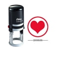 thumbnail image 1 of HEART SHAPE Round Self Inking Rubber Stamp Shiny Mini Round Stamper 20mm Teachers Stamp, 1 of 3