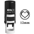 thumbnail image 1 of HEART SHAPE Self Inking Mini Rubber Stamp Colop Round Decorative Teachers Stamps 12mm, 1 of 3