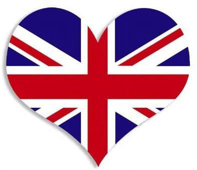 HEART Shaped Union Jack Flag 3M Reflective sticker| British decal ...