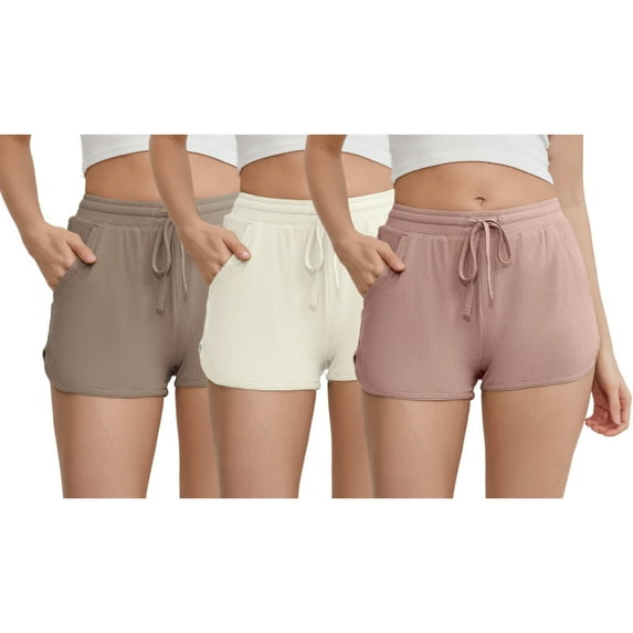 HEARTNICE 3-Pack Women's Pajama Shorts, Soft Lounge Sleepwear Pjs bottoms