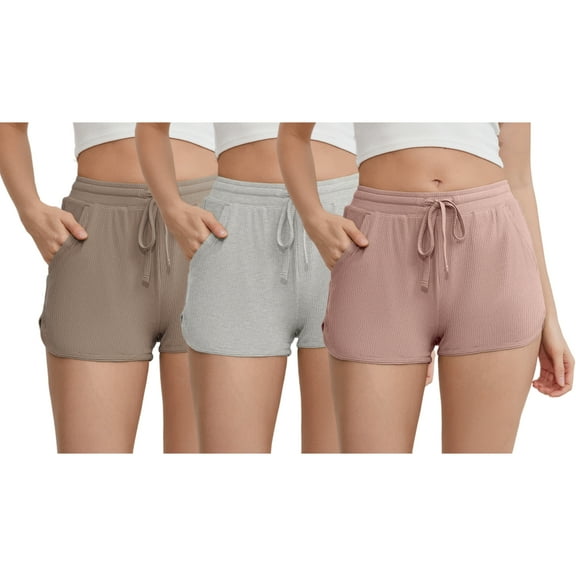 HEARTNICE 3-Pack Women's Pajama Shorts, Soft Lounge Sleepwear Pjs bottoms