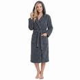 thumbnail image 1 of HEARTNICE Fuzzy Robes for Women, Long Plush Hooded Fluffy Warm Bathrobes,(Dark Grey,2XL-3XL), 1 of 6