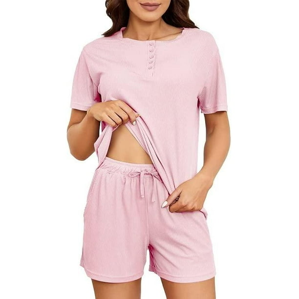 HEARTNICE Pajamas Set for Women, 2 Piece Soft Shorts Lounge Sets Short