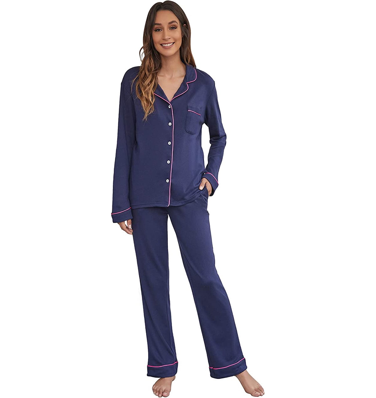 Navy pjs womens sales