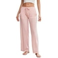 thumbnail image 1 of HEARTNICE Women Soft Pajama Pants, Comfy Wide Leg Lounge Yoga Pants Stretch Sleeping knit Pajama Bottoms (Dusty Pink, L), 1 of 5