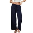 thumbnail image 1 of HEARTNICE Women Soft Pajama Pants, Comfy Wide Leg Lounge Yoga Pants Stretch Sleeping knit Pajama Bottoms (Navy, 2XL), 1 of 5