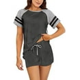 thumbnail image 1 of HEARTNICE Women's Pajama Short Sets, Lounge Short Sleeve Sleepwear Summer Pjs Sets (Dark Grey Mel,S), 1 of 8