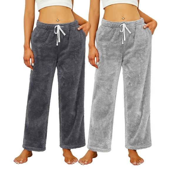 HEARTNICE Women's Pajamas Pants, with Pockets Pj Bottoms Lounge Soft Fluffy Sleepwear,