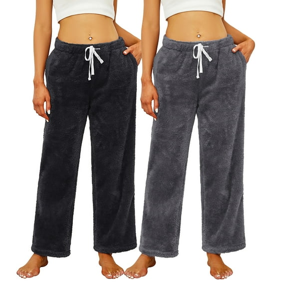 HEARTNICE Women's Pajamas Pants, with Pockets Pj Bottoms Lounge Soft Fluffy Sleepwear,