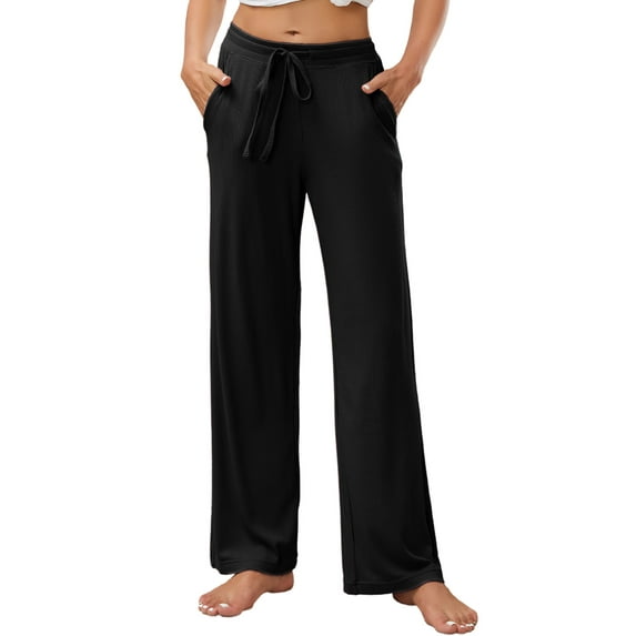 HEARTNICE Women's Pajamas Pants, with Pockets Pj Bottoms Lounge Stretch Yoga Sweatpants,(Dark Grey Mel.,XL)