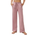 thumbnail image 1 of HEARTNICE Women's Pajamas Pants, with Pockets Pj Bottoms Lounge Stretch Yoga Sweatpants,(Dark Pink,L), 1 of 5